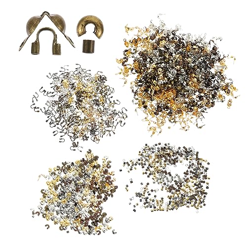 DIYEAH 1 Satz Ornament-positionierungsrohr Crimpen Für Schüttgut Crimps Party Bastelset Basteln Halskette Zubehör Zur Schmuckherstellung Quetschperle Aus Metall Bastelzubehör 2100 Stück von DIYEAH