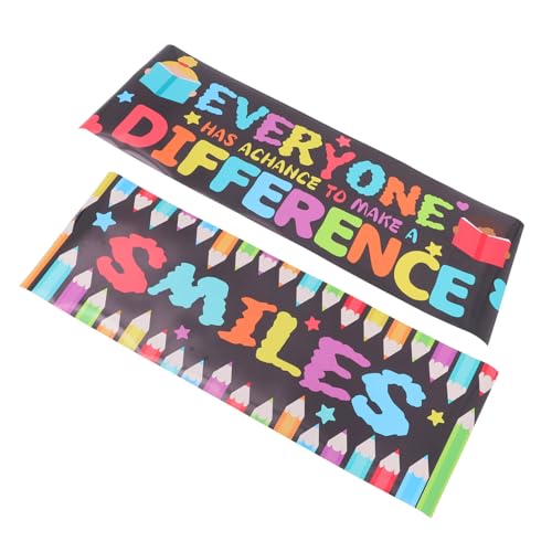 DIYEAH 1 Satz PVC Wandaufkleber für Lehrer und Schüler Motivationsbanner Abziehen und Anbringen von DIYEAH