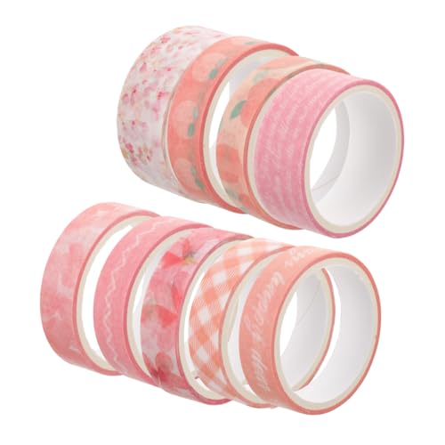 DIYEAH 1 Satz Peach Sticker Tape Farbig Farben Zeitschriftenband- Ästhetisch Dekoration Junk-journal-zubehör Scrapbook-klebebänder Selber Machen Papier 9rollen DIYEAH 1 Satz Peach Sticker Tape Farbig Farben Zeitschriftenband- Ästhetisch Dekoration Junk-journal-zubehör Scrapbook-klebebänder Selber Machen Papier 9rollen von DIYEAH