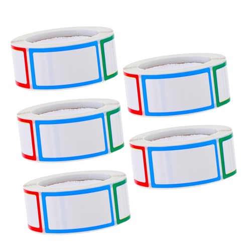 DIYEAH 1 Satz Praktischen Beschreibbaren Etiketten Mehrzwecketiketten Für Flaschen Und Vorratsdosen Für Diy Küchenanwendungen Blütenweiße Selbstklebende Sticker Für Beschriftungen 5rollen von DIYEAH