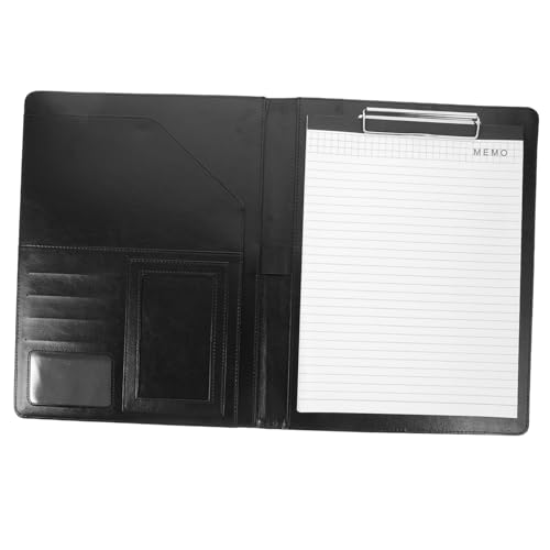 DIYEAH 1 Satz Professioneller Portfolio Organizer mit Dokumentenmappe und Notizbuch Multifunktionale Ablage für Büro und Zuhause Notizblätter Schwarz von DIYEAH