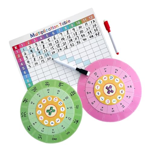 DIYEAH 1 Satz Rotierendes Multiplikationsdiagramm für Wiederverwendbares Mathe Lernwerkzeug mit Whiteboard Oberfläche für Grund und Mittelschule DIYEAH 1 Satz Rotierendes Multiplikationsdiagramm für Wiederverwendbares Mathe Lernwerkzeug mit Whiteboard Oberfläche für Grund und Mittelschule von DIYEAH