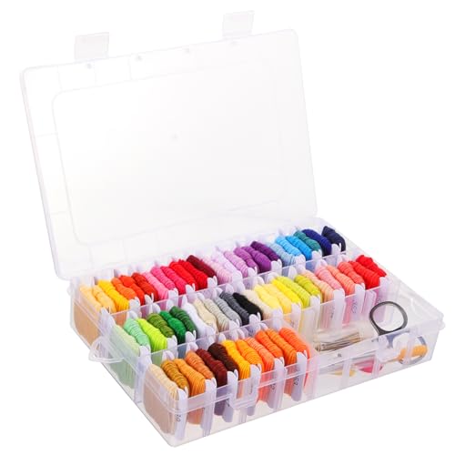 DIYEAH 1 Satz Saiten Stickerei -thread -set Baumwolle Anfänger Zahnseide Bausatz Stich Nähen Stickfaden Nähfäden Basteln Professionelles Stickgarn Buntes Nähgarnset Metall von DIYEAH