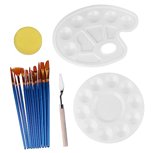 DIYEAH 1 Satz Satz Kunstwerkzeuge Farben Werkzeuge Für Wasser Pinsel Malen Mischpalette Strapazierfähige Palette Kunstpalette Schwamm DIYEAH 1 Satz Satz Kunstwerkzeuge Farben Werkzeuge Für Wasser Pinsel Malen Mischpalette Strapazierfähige Palette Kunstpalette Schwamm von DIYEAH