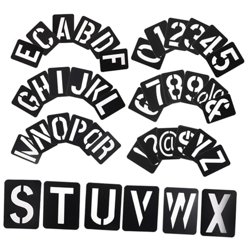 DIYEAH 1 Satz Schablonen Set Wiederverwendbare Buchstaben und Zahlenschablonen PP für Wand und Möbelmalerei für Diy Projekte und Kreative Gestaltung von DIYEAH