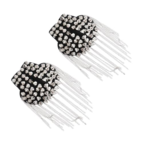 DIYEAH 1 Satz Schulterklappen Mit Quaste Fransen Epaulette Schultertasche Pads Stifte Blazer Schmuck Retro-schulterklappen Schulterklappen-abzeichen Legierung Silver 2 Stück DIYEAH 1 Satz Schulterklappen Mit Quaste Fransen Epaulette Schultertasche Pads Stifte Blazer Schmuck Retro-schulterklappen Schulterklappen-abzeichen Legierung Silver 2 Stück von DIYEAH