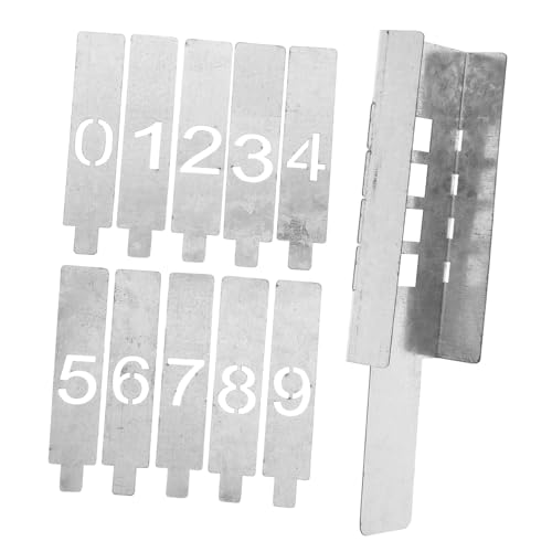 DIYEAH 1 Satz Sprühschablone Vorlage Anzahl Wiederverwendbarer Schablonen Sprühen Malerei Waschbar Vinyl Für Malen Digital Zahlenschablonen Nummer Schablone Malschablonen Eisen Silver DIYEAH 1 Satz Sprühschablone Vorlage Anzahl Wiederverwendbarer Schablonen Sprühen Malerei Waschbar Vinyl Für Malen Digital Zahlenschablonen Nummer Schablone Malschablonen Eisen Silver von DIYEAH