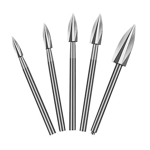 DIYEAH 1 Satz Steinbohrer Zubehör Für Die Holzbearbeitung Selber Machen Holzschnitzerei Schnitzwerkzeuge Holzbearbeitung Holzbearbeitungswerkzeuge Drill -kit Weißer Stahl Silber 5 Stück von DIYEAH