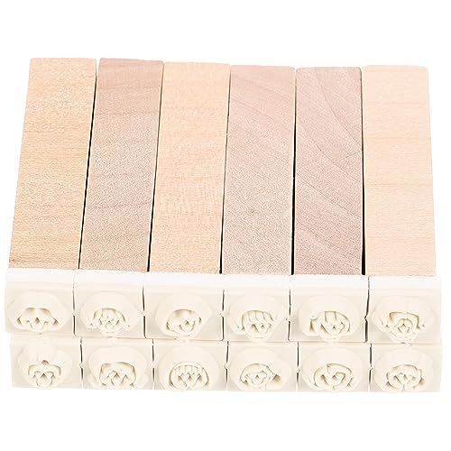 DIYEAH 1 Satz Stempelset Aus Holz Stempel Zum Basteln Spaß Scrapbooking-stempel Einzelheiten Diy Dekoration Holzstempel Set Retro-holzstempel Entzückende Briefmarken Hölzern 12 Stück von DIYEAH