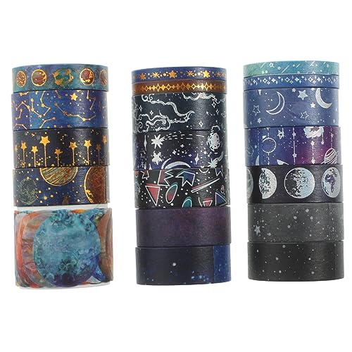 DIYEAH 1 Satz Sternenhimmel -aufkleber Sternpapierstreifen Fest Uv Geschenkband Geschenkeband Washi Tape Zum Verpacken Von Geschenken Washi-tape-aufkleber Japanisches Papier 19rollen von DIYEAH