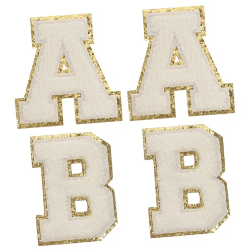 DIYEAH 1 Satz Stickaufkleber Für Kleidung Flecken Reparatur Kleiderflicken Hose Applikationen Bügelbild Jeans Patches Kleidung Aufbügler Briefe Patches Nähen Polyester Beige 4 Stück DIYEAH 1 Satz Stickaufkleber Für Kleidung Flecken Reparatur Kleiderflicken Hose Applikationen Bügelbild Jeans Patches Kleidung Aufbügler Briefe Patches Nähen Polyester Beige 4 Stück von DIYEAH