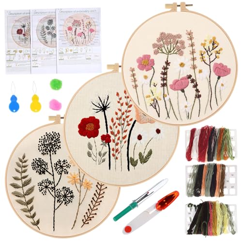 DIYEAH 1 Satz Stickmaterialpaket Anfänger Nähen Zahnseide Nähset für Erwachsene Faden wolle stickerei diy einfaches Stickset sticken zubehör sticken lernen erwachsene Stretch-Bambusimitat DIYEAH 1 Satz Stickmaterialpaket Anfänger Nähen Zahnseide Nähset für Erwachsene Faden wolle stickerei diy einfaches Stickset sticken zubehör sticken lernen erwachsene Stretch-Bambusimitat von DIYEAH