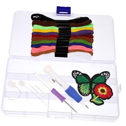 DIYEAH 1 Satz Stickmaterialpaket sticksets für embroidery kit stickset für Bausätze Stickerei Nadeln Bausatz Anlasser Kreuzstichzubehör farbig bestickte Fäden DIYEAH 1 Satz Stickmaterialpaket sticksets für embroidery kit stickset für Bausätze Stickerei Nadeln Bausatz Anlasser Kreuzstichzubehör farbig bestickte Fäden von DIYEAH