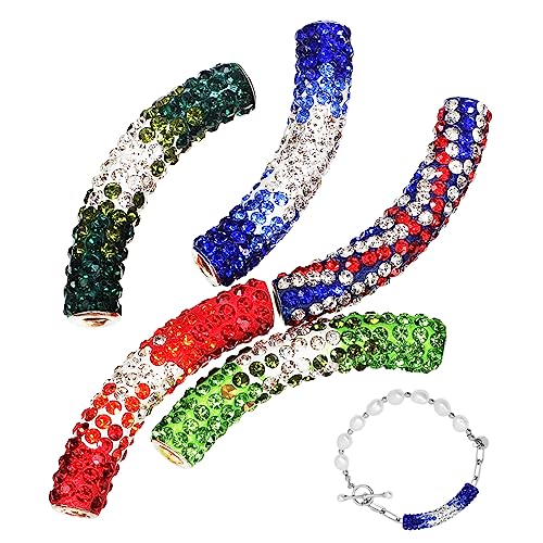DIYEAH 1 Satz Strassperlen Perlen Für Schmuckhersteller Perlen Zur Herstellung Von Armbändern Halskette Perlen Für Die Herstellung Von Armbändern Perlenarmband Polymer-ton 5 Stück von DIYEAH