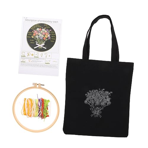 DIYEAH 1 Satz Tasche aus Kreuzstich-Segeltuch DIY-Kit für Handtaschen Bausätze Stickerei Bausatz Gewebte Stoff Kreuzstich-Set Bastelset dekoratives Stickset Polyester Black DIYEAH 1 Satz Tasche aus Kreuzstich-Segeltuch DIY-Kit für Handtaschen Bausätze Stickerei Bausatz Gewebte Stoff Kreuzstich-Set Bastelset dekoratives Stickset Polyester Black von DIYEAH