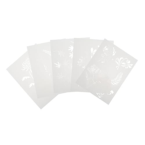 DIYEAH 1 Satz Teiliges Diy Malvorlagen Pet Kunststoff Durchbrochene Blumen Und Pflanzenmotive Wiederverwendbare Schablonen Für Wandmalerei Kartengestaltung Und Bastelarbeiten Weiß 5 Stück DIYEAH 1 Satz Teiliges Diy Malvorlagen Pet Kunststoff Durchbrochene Blumen Und Pflanzenmotive Wiederverwendbare Schablonen Für Wandmalerei Kartengestaltung Und Bastelarbeiten Weiß 5 Stück von DIYEAH