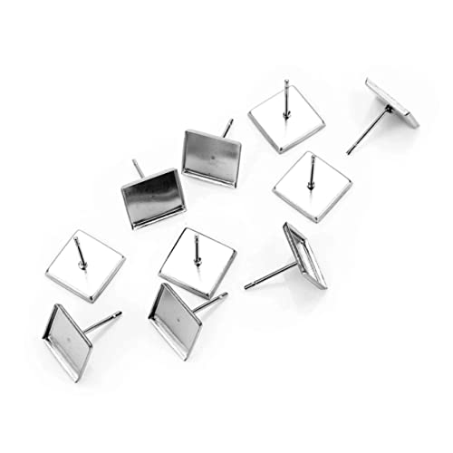 DIYEAH 1 Satz Teiliges Diy Ohrstecker Quadratische Rostfreie Metall Ohrstecker Trays Stabile Ohrnadel Basis Für Schmuckherstellung Geeignet Für Heim Und Studiobasteln 50 Stück DIYEAH 1 Satz Teiliges Diy Ohrstecker Quadratische Rostfreie Metall Ohrstecker Trays Stabile Ohrnadel Basis Für Schmuckherstellung Geeignet Für Heim Und Studiobasteln 50 Stück von DIYEAH