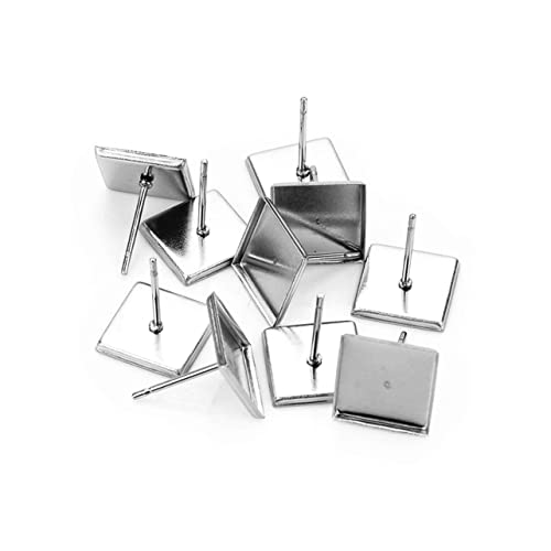 DIYEAH 1 Satz Teiliges Diy Ohrstecker Rostfreiem Quadratische Metall Ohrringbasis Robuste Eckige Ohrstecker Trays Für Schmuckherstellung Langlebig Und Rostfrei Für Basteln Und 50 Stück DIYEAH 1 Satz Teiliges Diy Ohrstecker Rostfreiem Quadratische Metall Ohrringbasis Robuste Eckige Ohrstecker Trays Für Schmuckherstellung Langlebig Und Rostfrei Für Basteln Und 50 Stück von DIYEAH