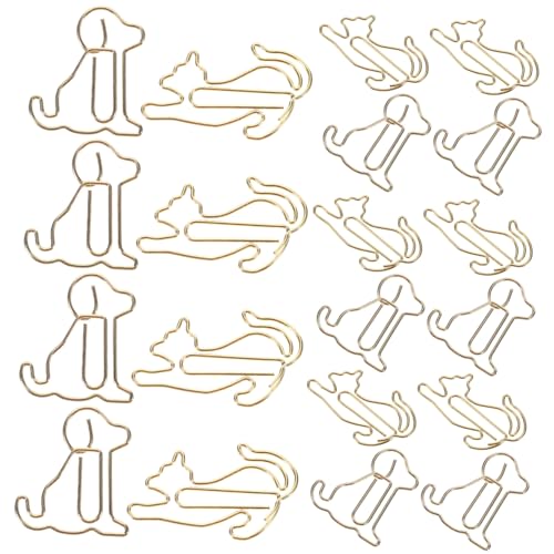 DIYEAH 1 Satz Tierische Büroklammer Hund Kleine Hunde Bulldogge-clips Hundesachen Büroklammern in Hundeform Katzenbinder Hundespielzeug Für Kleine Hunde Büroklammern in Welpenform Metall von DIYEAH