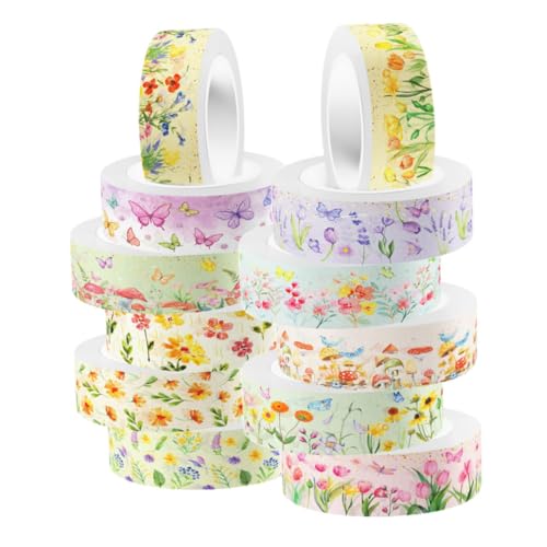 DIYEAH 1 Satz Transparentes Washi-tape Notizbuch Diy Washi Tape Selbstklebende Diy-klebebänder Planer Tape Dekoratives Bastelband Diy Klebeband Aufkleber 12rollen DIYEAH 1 Satz Transparentes Washi-tape Notizbuch Diy Washi Tape Selbstklebende Diy-klebebänder Planer Tape Dekoratives Bastelband Diy Klebeband Aufkleber 12rollen von DIYEAH