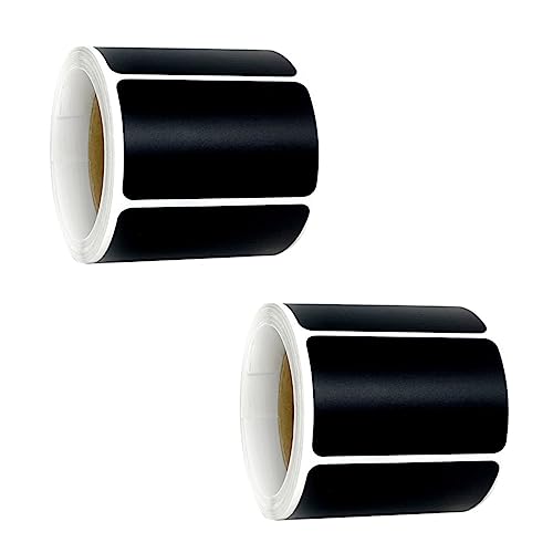 DIYEAH 1 Satz Wasserfester Handyaufkleber Etiketten Für Flaschen Klebrige Tafelaufkleber Klebriger Pasteur Für Tafeln Wasserfeste Tafeletiketten Für Die Küche Black Pvc 2rollen von DIYEAH