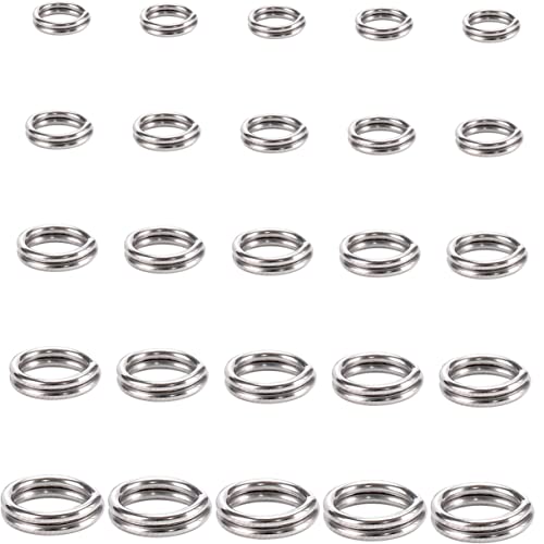 DIYEAH 1 Satz Zubehör Für Angelgeräte Schlüssel Teilt Schmuck Ringe Herstellung Halskette Reparatur Biegering Kette Biegering Armbandzubehör Biegering Für Diy Rostfreier Stahl 500 Stück von DIYEAH