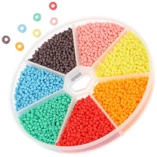 DIYEAH 1 Schachtel Bunte Glasperlen für Diy Schmuckherstellung Handwerkliche Bastelperlen für Armbänder und Anhänger Kreative Bastelzubehör für und Deko von DIYEAH