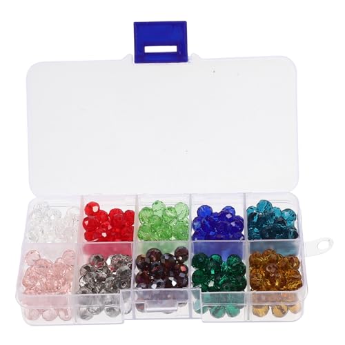 DIYEAH 1 Schachtel Farbige Glasperlen für DIY Schmuckherstellung Transparente Spacer Perlen Leicht Hautfreundlich für Armbänder und von DIYEAH