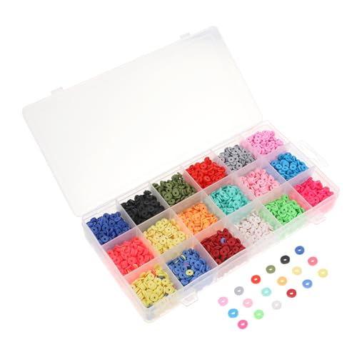 DIYEAH 1 Schachtel Polymer Clay Spacer Beads Fächer Box Perlen für DIY Schmuckherstellung Armband Halskette Ohrringe Zubehör Kreativset von DIYEAH