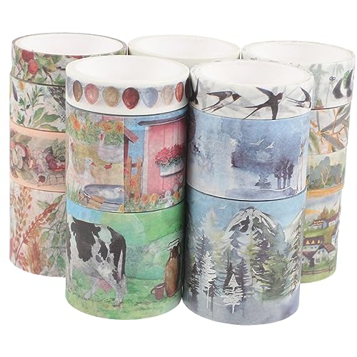DIYEAH 1 Schachtel Vintage Washi Tape Set für Scrapbooking Diy Bastelprojekte Handgefertigte Notizbücher und Dekoration Vielseitig Einsetzbar und Kreativ Gestalten von DIYEAH