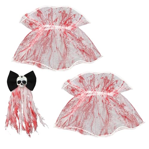 DIYEAH 1 Set Halloween-Haarclips: Blutige Braut-Accessoires mit Zombie-Handgelenk-Cuffs für Kostüm und Bühnenauftritte DIYEAH 1 Set Halloween-Haarclips: Blutige Braut-Accessoires mit Zombie-Handgelenk-Cuffs für Kostüm und Bühnenauftritte von DIYEAH