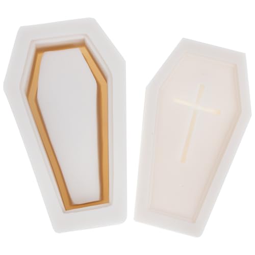 DIYEAH 1 Set Halloween Kerze Form, Sarg Silikon Form für Diy Duft Kerze, Der, Weiß, 4, 29x2, 55x1, 37 Zoll von DIYEAH
