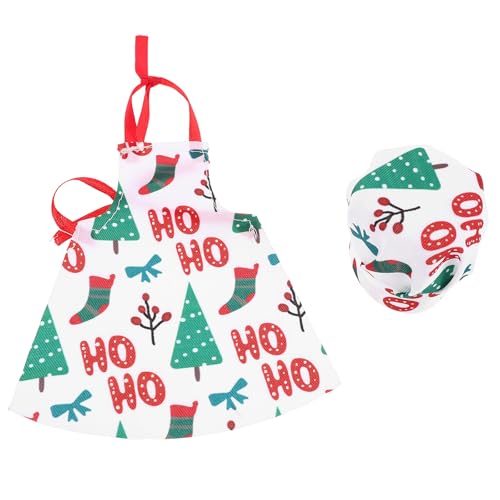 DIYEAH 1 Set Mini-Schürze Kleidung für Bjd-Puppe Weihnachtskochmütze Bäckerkleidung Ankleidezubehör zum Backen Rollenspielspielzeug von DIYEAH