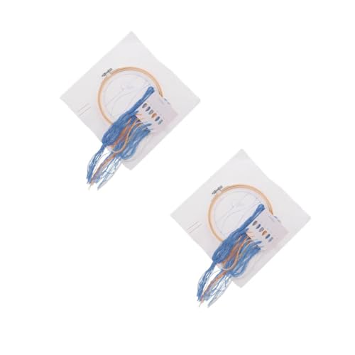 DIYEAH 1 Set Sonnenaufgangsmuster Stickmaterial Bastelsets Stichset Mit Rahmen Stichrahmen Nähset Kreuzstickerei Stickset Dekoration DIY Sonnenaufgangshandwerk von DIYEAH