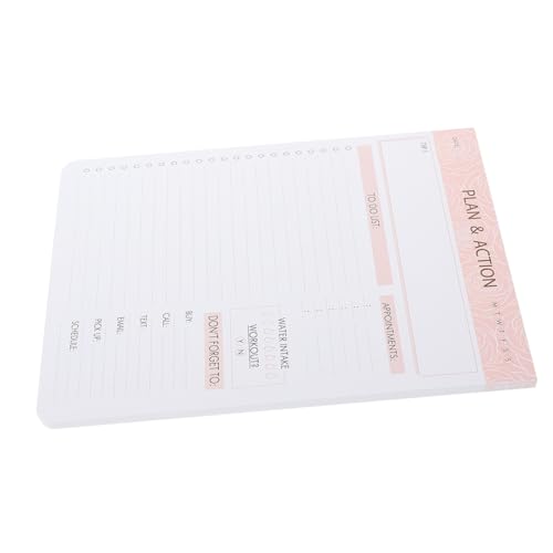 DIYEAH 1 Speiseplanbuch Notizblock-Planer täglich Spiral- Notizbuch farbig Memo Pad machen tragbare Notizblöcke Multifunktionsnotiz Notizblöcke für den Haushalt Papier von DIYEAH