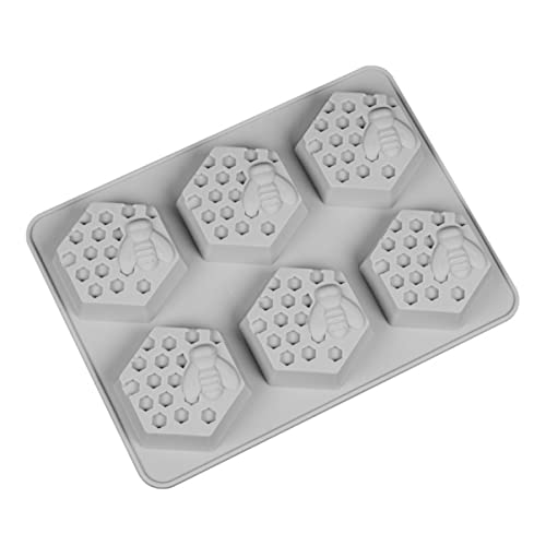 DIYEAH 1 Stück Bienenwaben Silikonform DIY Gießform für Seife und Desserts für Eiswürfel und Handgemachte Kreationen Langlebiges Silikon Zufällige Farbe Zufällige Farbe Zufällige Farbe von DIYEAH