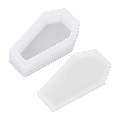 DIYEAH 1 Stück Diy Halloween Coffin Box Silikonform Halbdurchsichtige Epoxidharz Gießform für Handarbeiten Langlebig und Einfach zu Reinigen für Bastelprojekte von DIYEAH