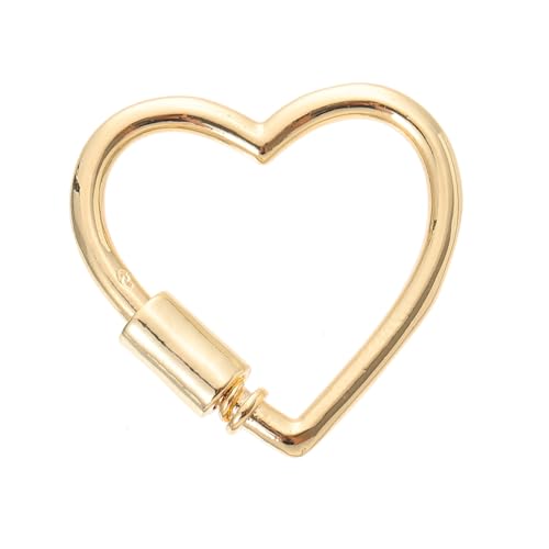 DIYEAH 1 Stück Herzförmiger Schraubverschluss Langlebiger Karabiner für Schmuck und Diy Projekte für Armbänder und Schlüsselanhänger Hochwertigem Gefertigt von DIYEAH