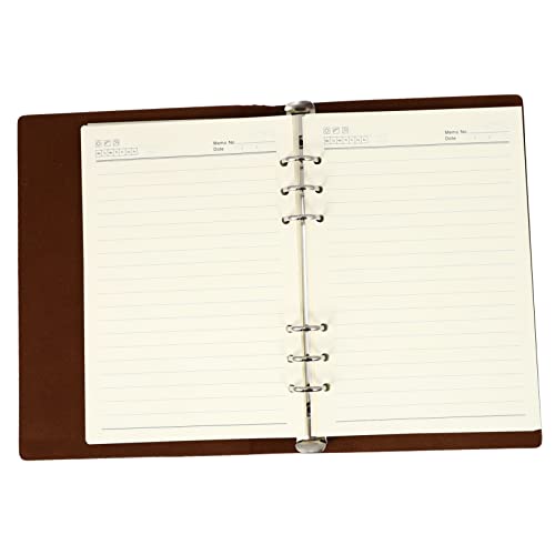 DIYEAH 1 Stück Notizbuch Kreatives Schreibbuch Nachfüllbar Abnehmbares Notizbuch für Schüler Handliches Tagebuch Braunes Design für Büro und Studium von DIYEAH