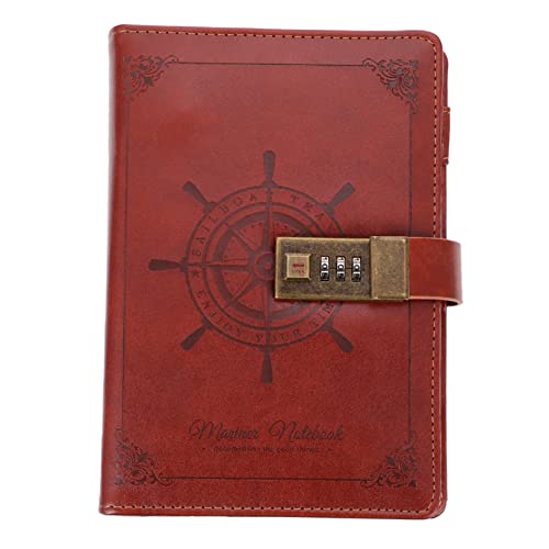 DIYEAH 1 Stück Retro PU Notizbuch mit Zahlenschloss Coded Lock Diary Book für Schule Büro und Persönliche Notizen als zu Weihnachten Geburtstag oder Abschluss DIYEAH 1 Stück Retro PU Notizbuch mit Zahlenschloss Coded Lock Diary Book für Schule Büro und Persönliche Notizen als zu Weihnachten Geburtstag oder Abschluss von DIYEAH