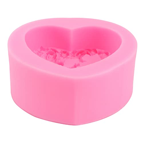 DIYEAH 1 Stück Schimmel küchenhelfee kulich form valentinsgeschenke bratentopf kuchen platte herzförmige Kuchenformen geformt Backen Backwerkzeug Kuchenform für die Küche Kieselgel Rosa von DIYEAH