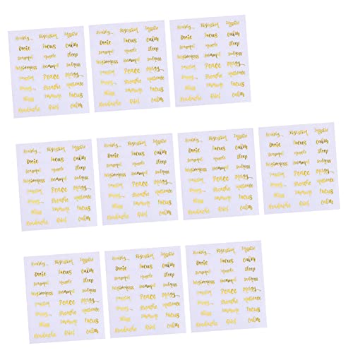 DIYEAH 10 Blatt Flaschenaufkleber für ätherische Öle Etiketten Tülle personalisierte sticker personalisierte aufkleber Etikett für Aromatherapie-Behälter Aufkleber für Parfümflaschen von DIYEAH