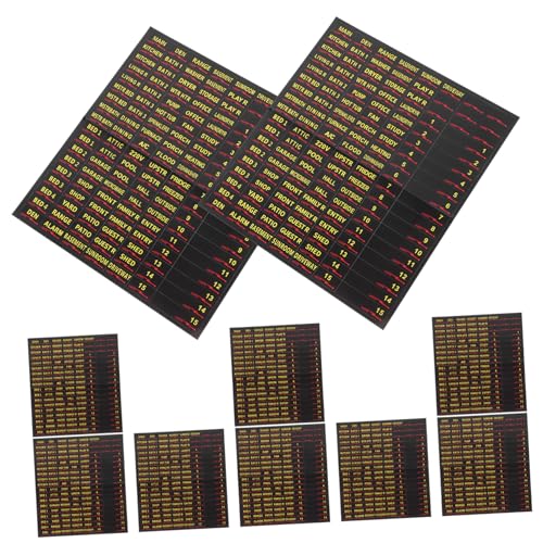 DIYEAH 10 Blatt Selbstklebende Schalter Etiketten für Elektrische Schaltkästen Farbige Identifikationsaufkleber zur Einfachen und Klassifizierung von DIYEAH