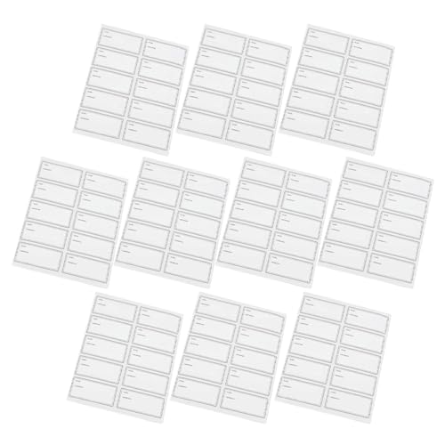 DIYEAH 10 Blatt Wasserdichte Etiketten für Lebensmittel Selbstklebende Datumsaufkleber für Flaschen und Behälter zur Beschriftung und Aufbewahrung von Lebensmitteln von DIYEAH