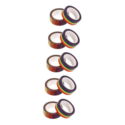 DIYEAH 10 Rollen Bunte Washi Tape Regenbogen Klebeband Dünn Dekorativ für DIY Scrapbooking Basteln Journal Planer ohne Rückstände Vielseitig Einsetzbar DIYEAH 10 Rollen Bunte Washi Tape Regenbogen Klebeband Dünn Dekorativ für DIY Scrapbooking Basteln Journal Planer ohne Rückstände Vielseitig Einsetzbar von DIYEAH