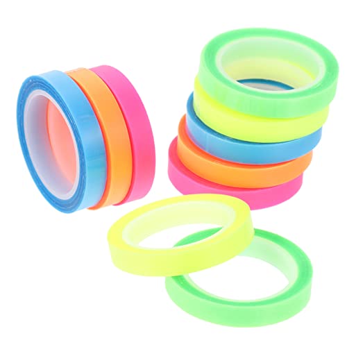 DIYEAH 10 Rollen Haftnotiz Klebeband Transparentes Highlight Klebeband für Büro und Zuhause für Markierungspunkte und Notizen von DIYEAH