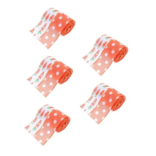 DIYEAH 10 Rollen Osterband Breit Lang Polyester Geschenkband für DIY Osterdekoration Elegantes Geschenkverpackungszubehör Langlebiges Farbbeständiges Bastelband von DIYEAH
