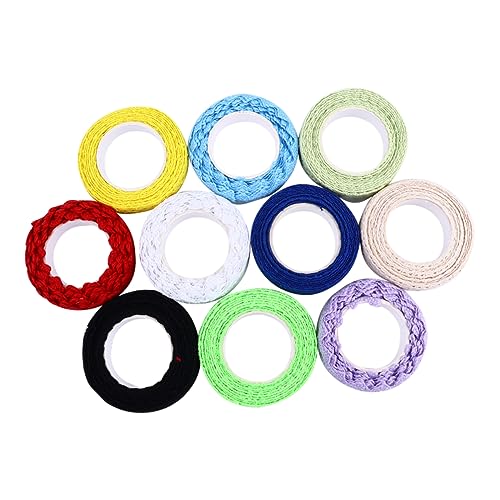 DIYEAH 10 Rollen Spitzenband Selbstklebendes Dekoratives Klebeband für Bastelprojekte Scrapbooking Kartenverzierung für Feiertage und Diy Kunsthandwerk von DIYEAH