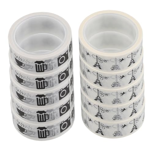 DIYEAH 10 Rollen Taschenband Kawaii Washi-klebeband Washi -bänder Nautisches Washi-tape Breites Washi-tape Sammelalbum Liefert Bastelband Für Flüsterpapier von DIYEAH