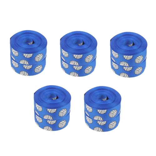 DIYEAH 10 Rollen Volleyball Band Polyester Ripsband mit Lebhaftem Thermotransferdruck À Vielseitig für DIY Basteln Sportparty Dekoration Haarschleifen und Kränze in Blau DIYEAH 10 Rollen Volleyball Band Polyester Ripsband mit Lebhaftem Thermotransferdruck À Vielseitig für DIY Basteln Sportparty Dekoration Haarschleifen und Kränze in Blau von DIYEAH